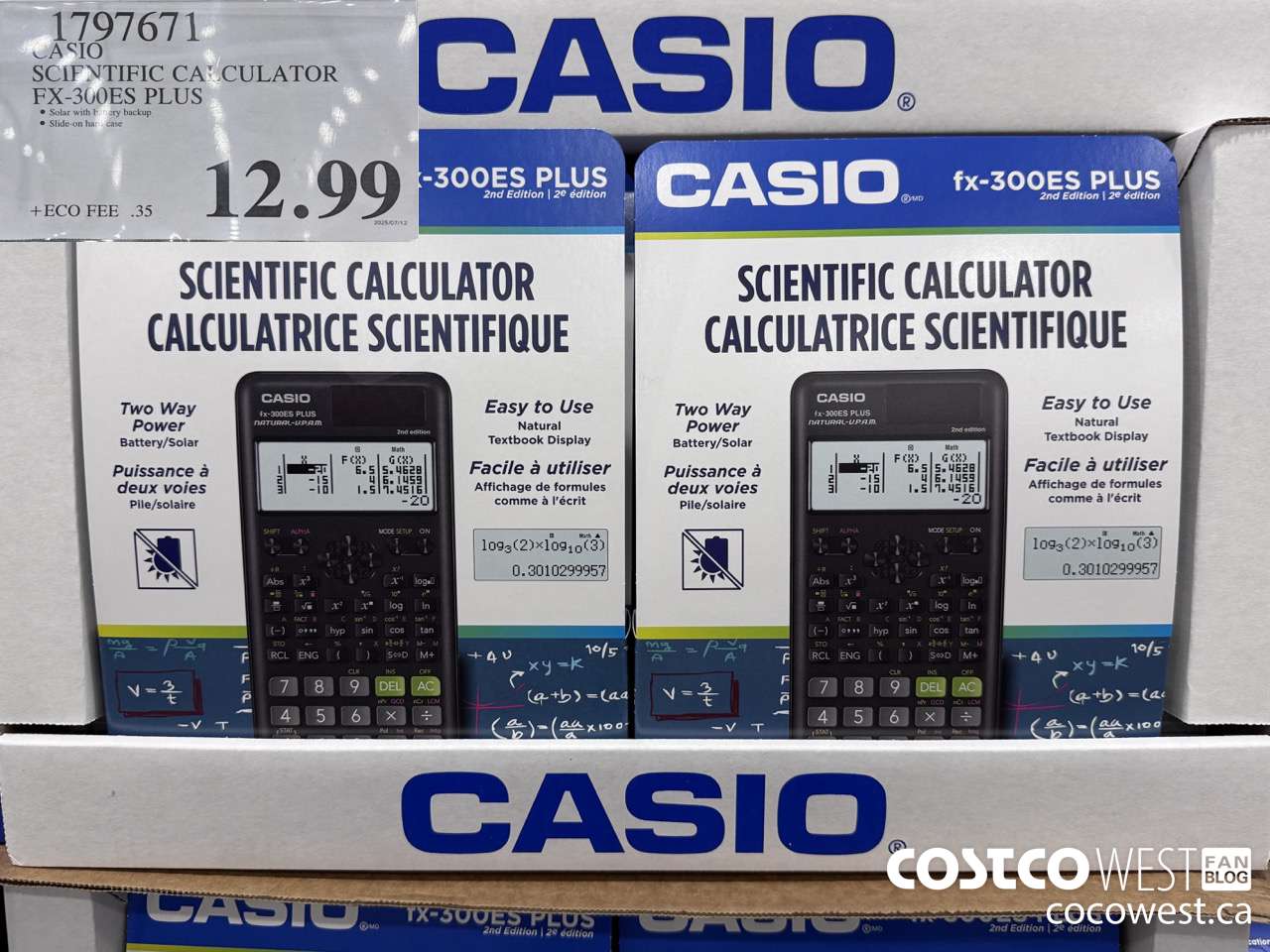 1797671 CASIO SCIENTIFIC CALCULATOR FX-300ES PLUS $12.99