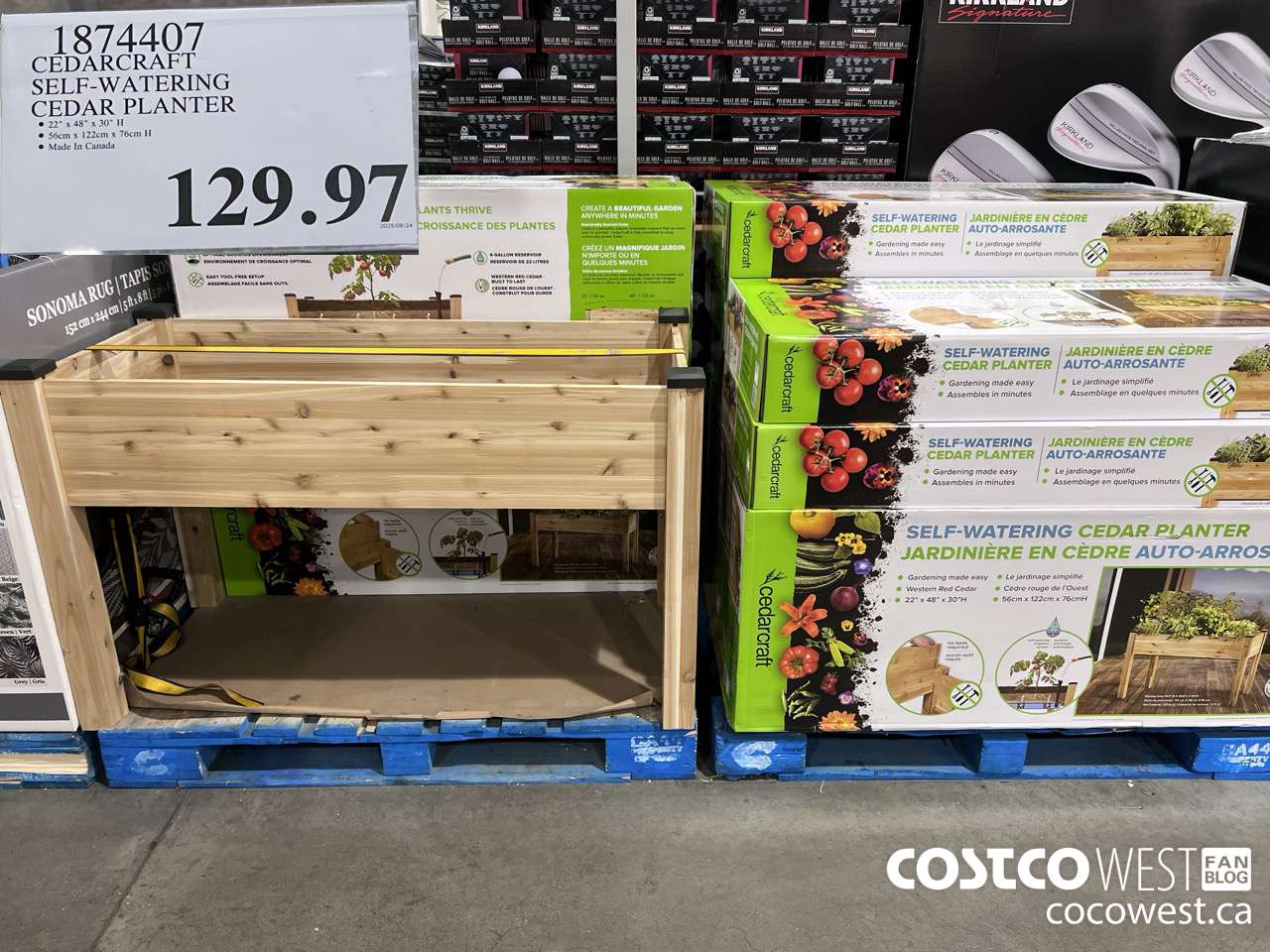 1874407 CEDARCRAFT SELF-WATERING CEDAR PLANTER $129.97