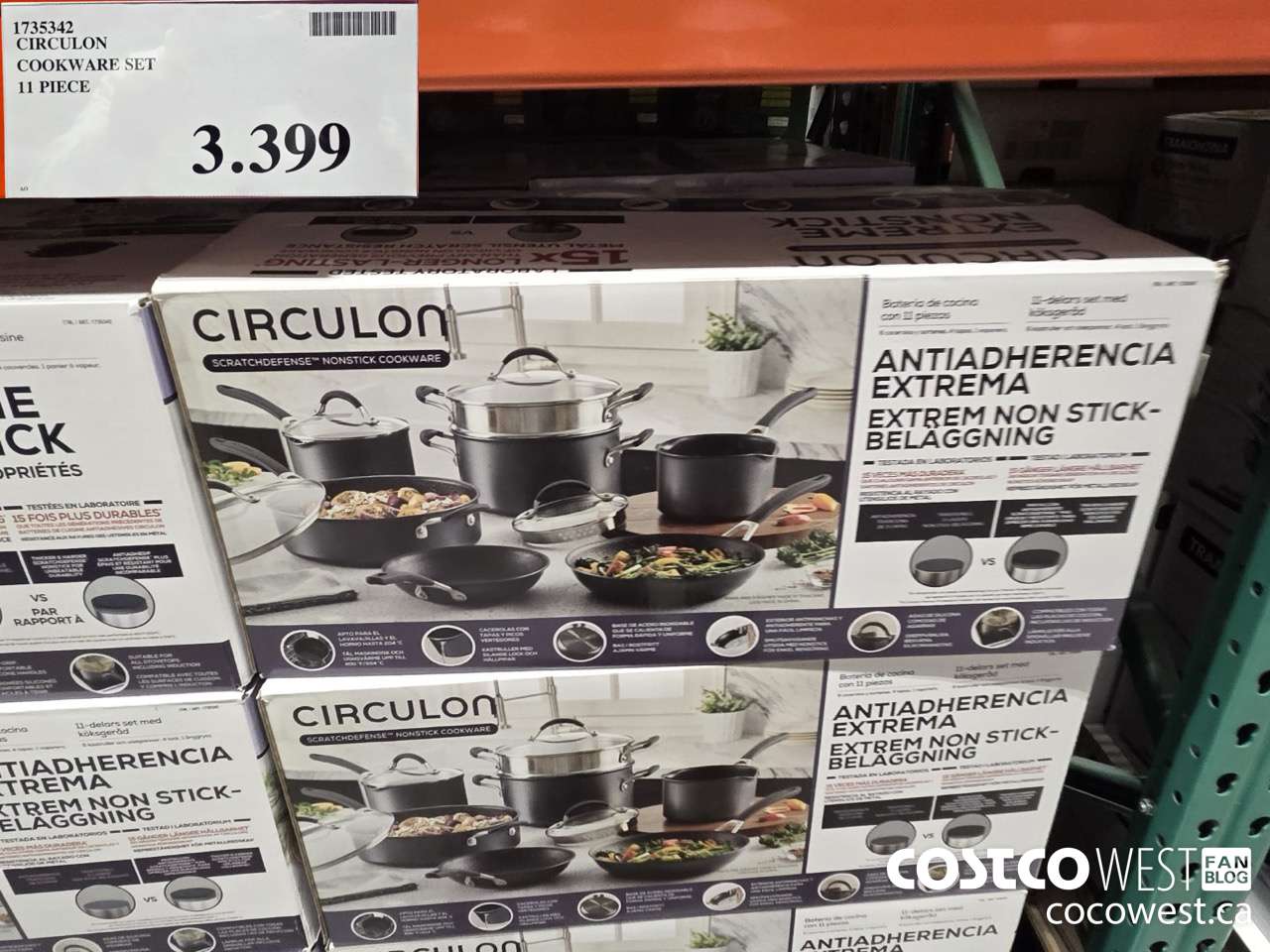 1735342 CIRCULON COOKWARE SET 11 PIECE $3399.00