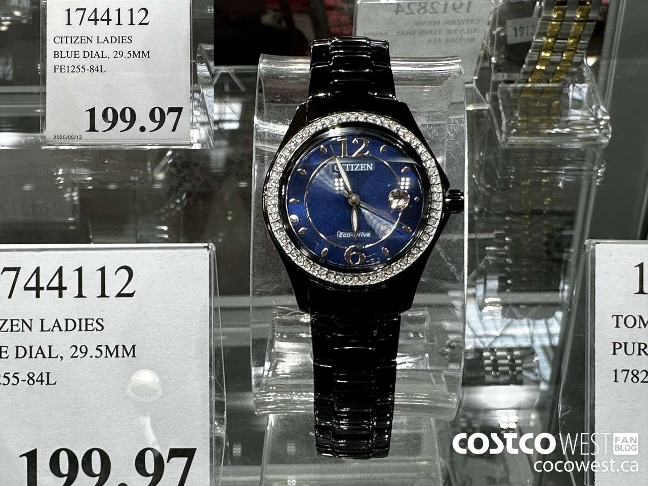 1744112 CITIZEN LADIES BLUE DIAL, 29.5MM FE1255-84L $199.97