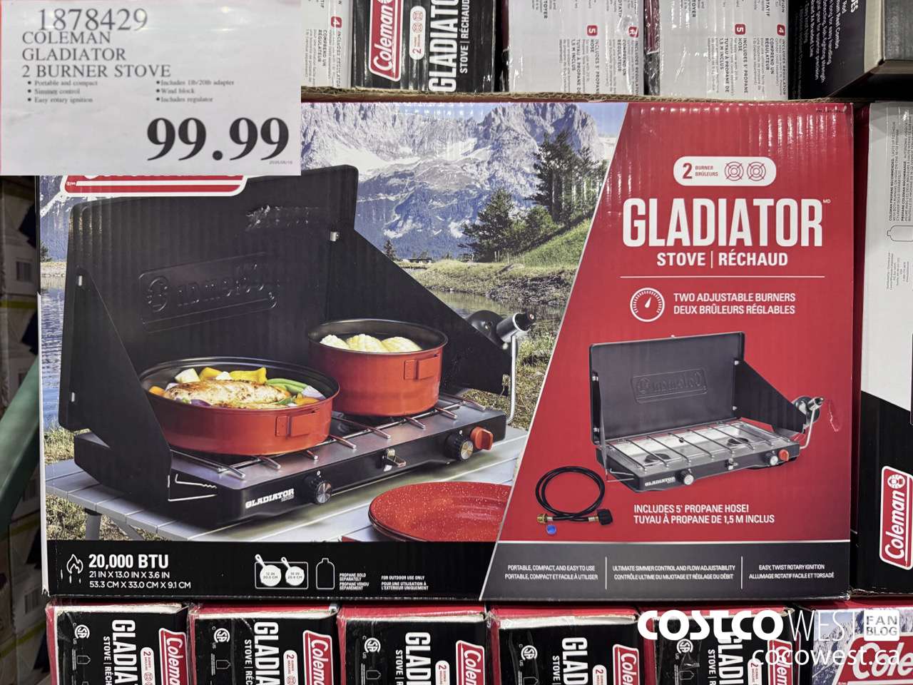 1878429 COLEMAN GLADIATOR 2 BURNER STOVE $99.99