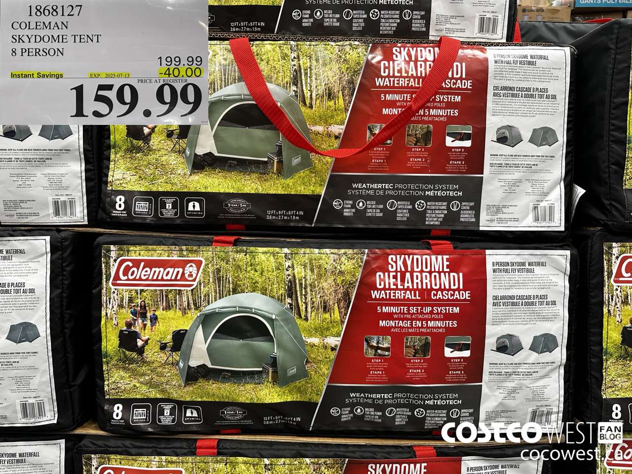 1868127 COLEMAN SKYDOME TENT 8 PERSON ($40.00 INSTANT SAVINGS EXPIRES ON 2025-07-13) $159.99
