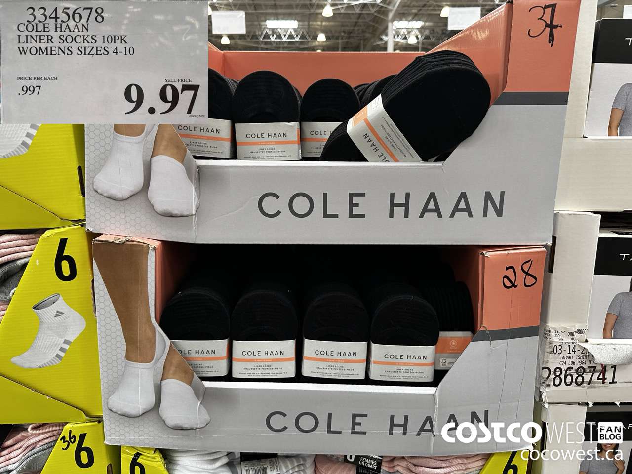 3345678 COLE HAAN NO SHOW SOCK 10PK LADIES SIZES 4-10 $9.97