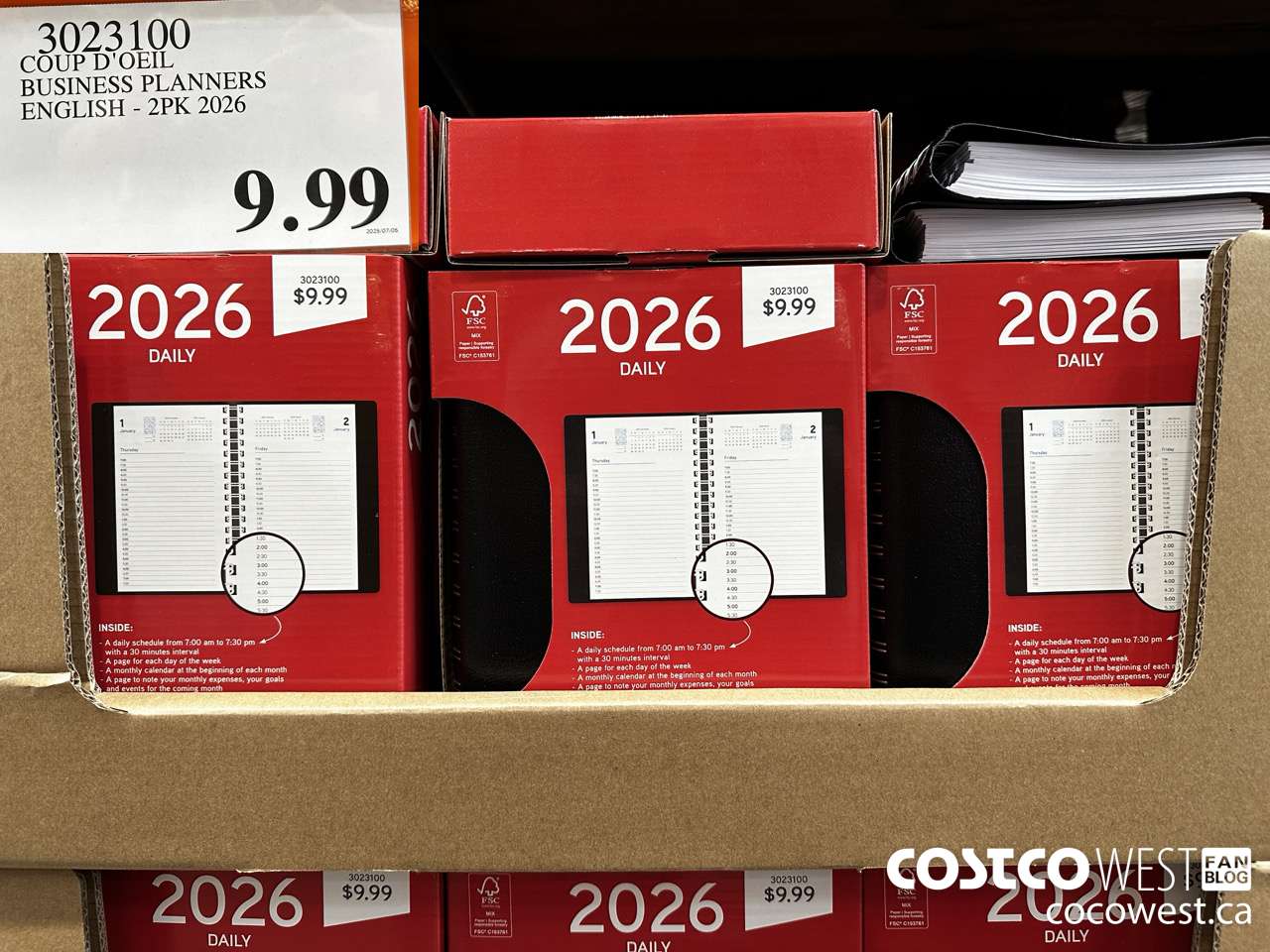 3023100 COUP D'OEIL BUSINESS PLANNERS ENGLISH 2PK 2026 $9.99