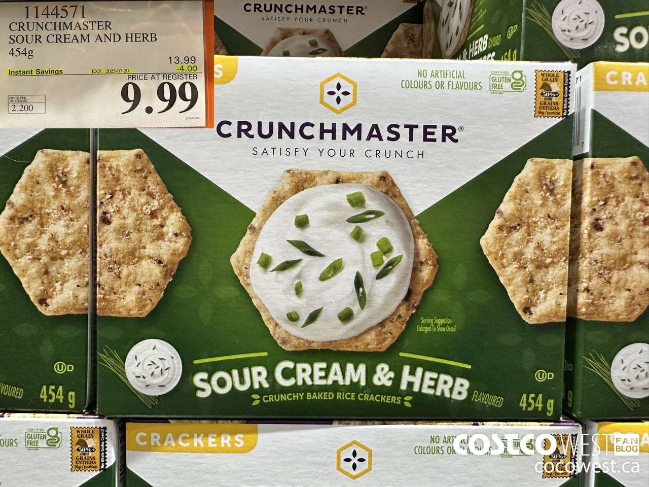 1144571 CRUCHMASTER SOUR CREAM AND HERB 454G ($4.00 INSTANT SAVINGS EXPIRES ON 2025-07-20) $9.99