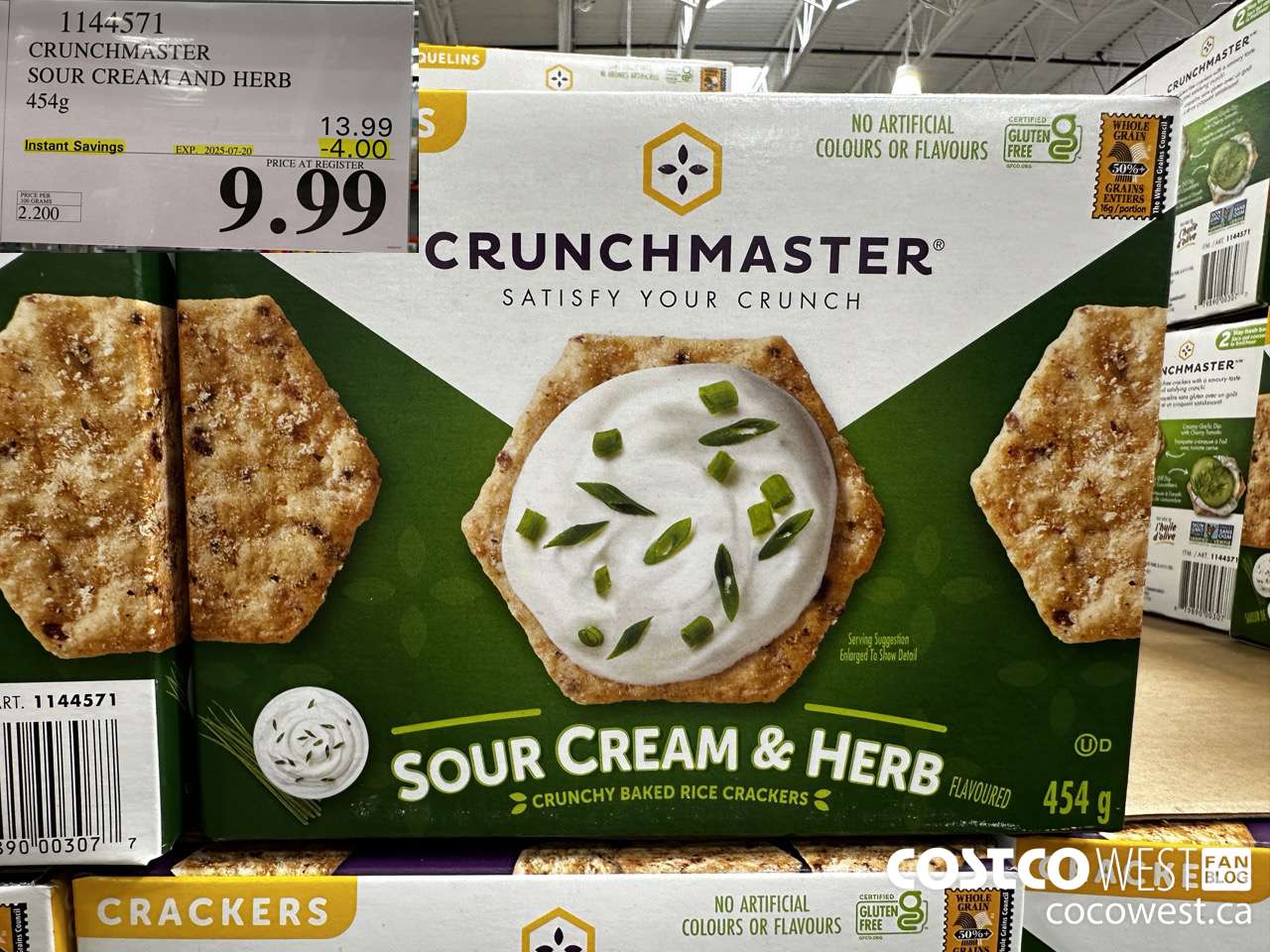 1144571 CRUCHMASTER SOUR CREAM AND HERB 454G ($4.00 INSTANT SAVINGS EXPIRES ON 2025-07-20) $9.99