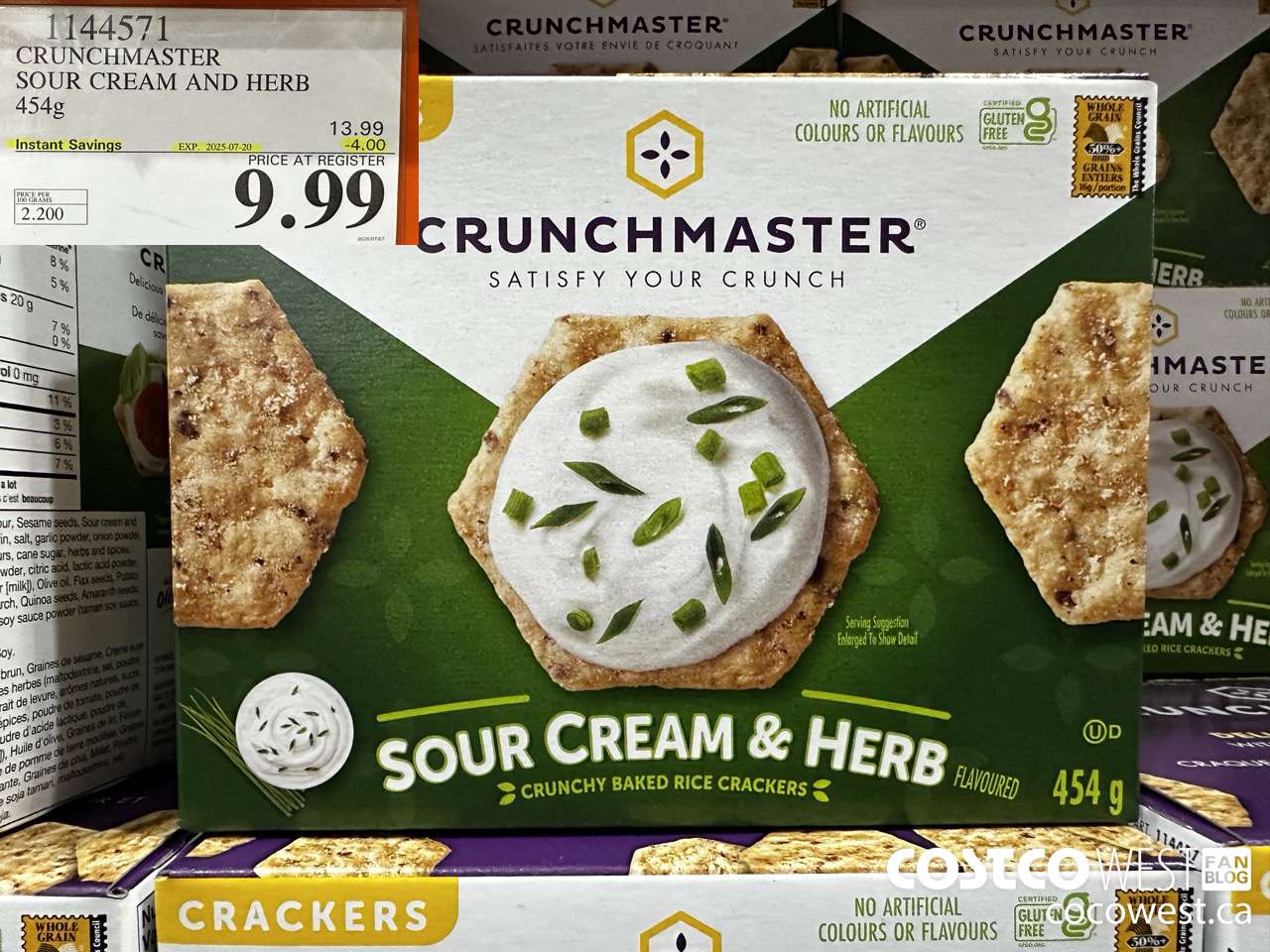 1144571 CRUCHMASTER SOUR CREAM AND HERB 454G ($4.00 INSTANT SAVINGS EXPIRES ON 2025-07-20) $9.99