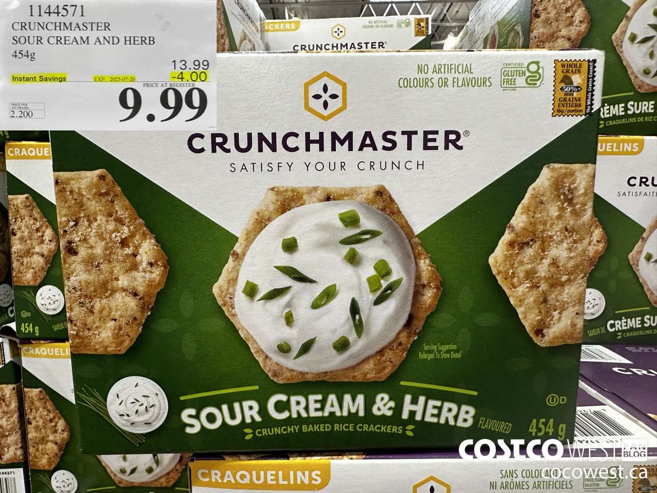1144571 CRUCHMASTER SOUR CREAM AND HERB 454G ($4.00 INSTANT SAVINGS EXPIRES ON 2025-07-20) $9.99
