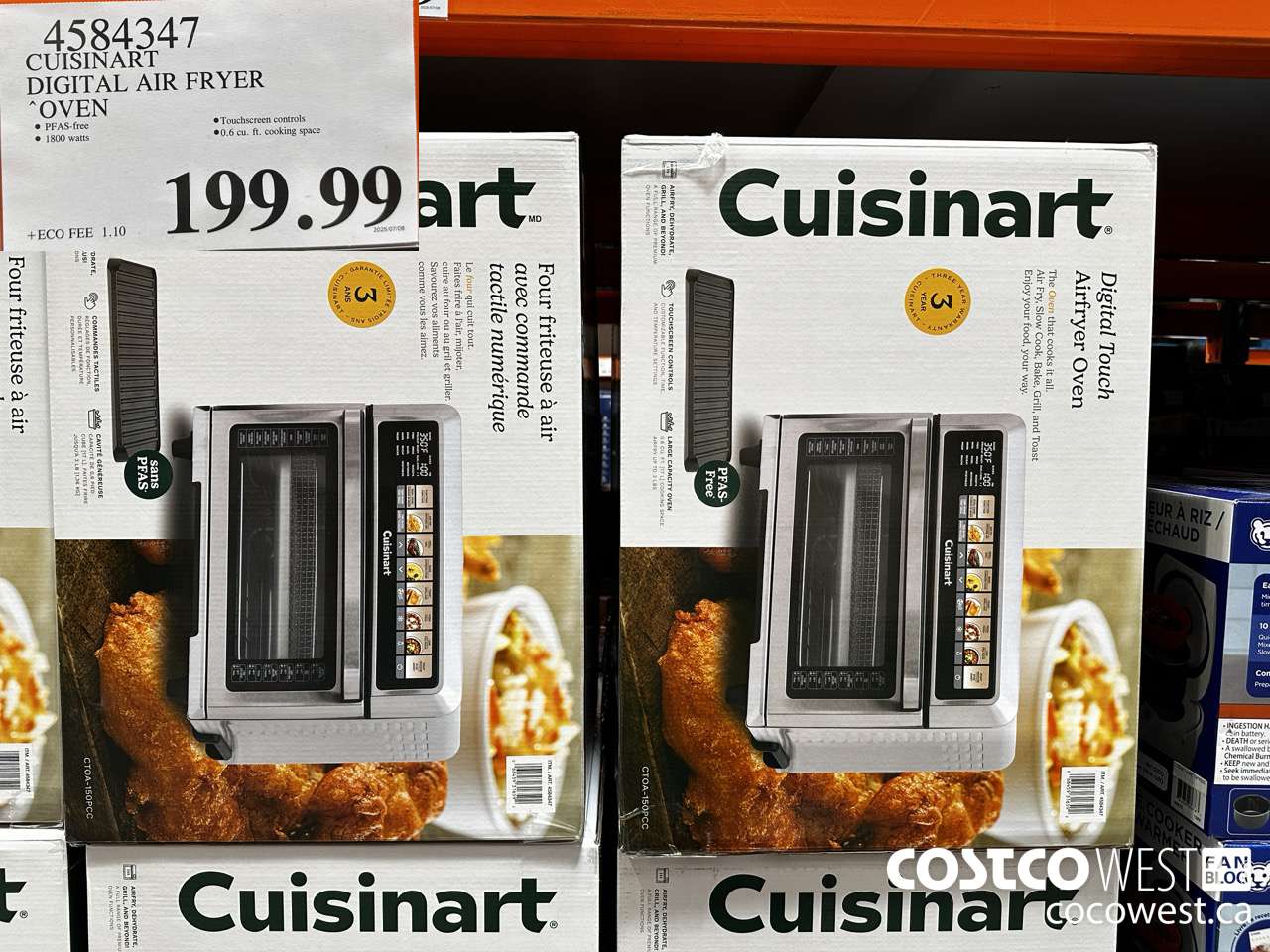 4584347 CUSINART DIGITAL AIR FRYER OVEN $199.99