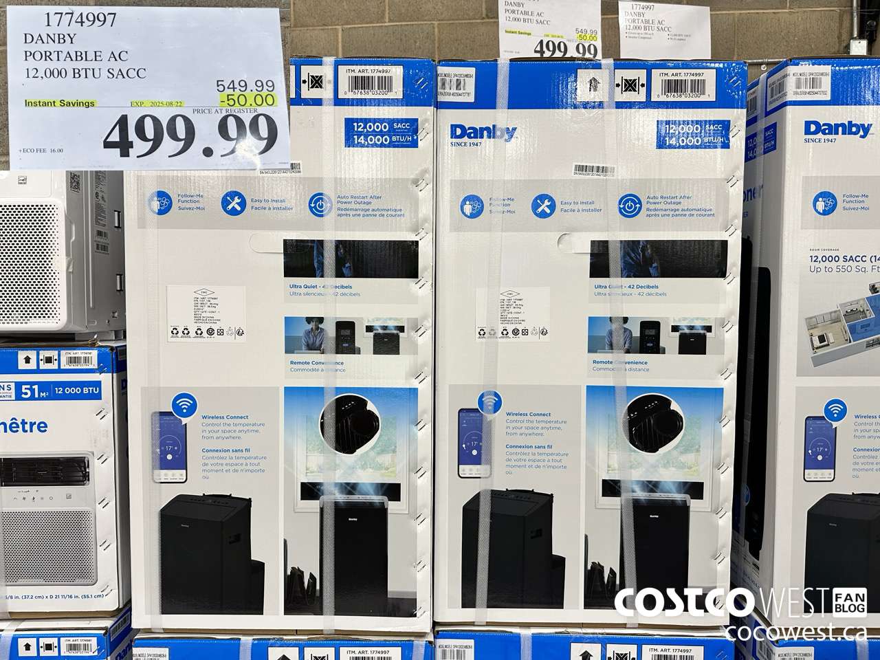 1774997 DANBY 3 IN 1 PORTABLE AC 12,000 BTU SACC ($50.00 INSTANT SAVINGS EXPIRES ON 2025-08-22) $499.99