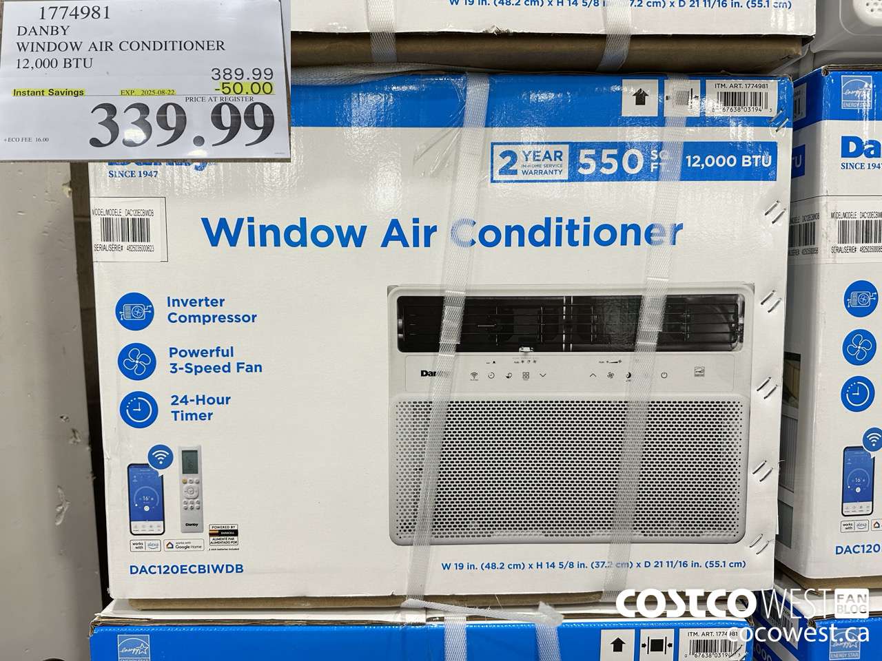 1774981 DANBY WINDOW AIR CONDITIONER 12,000 BTU ($50.00 INSTANT SAVINGS EXPIRES ON 2025-08-22) $339.99