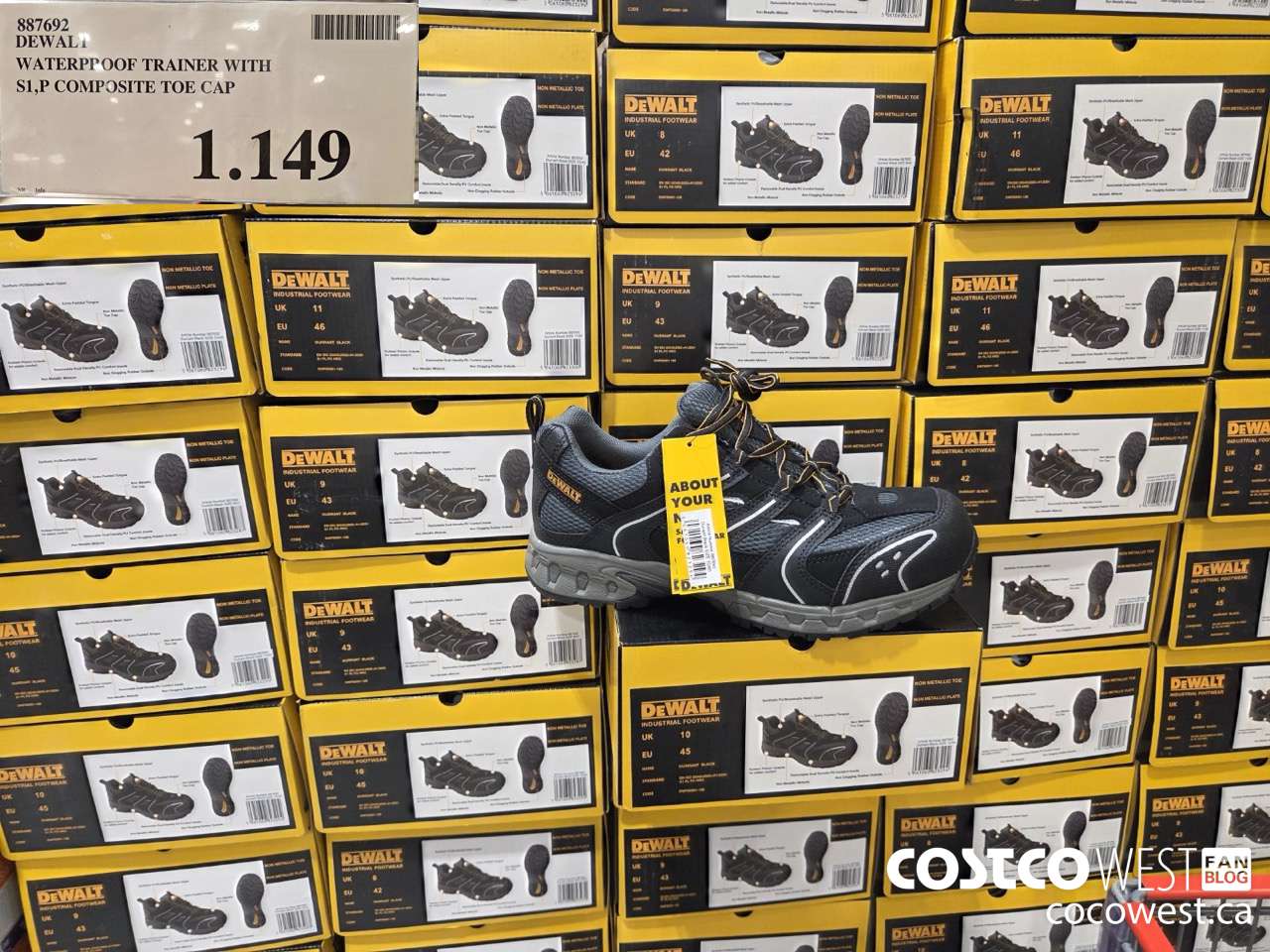 887692 DEWALT WATERPROOF TRAINER WITH S1,P COMPOSITE TOE CAP $1149.00