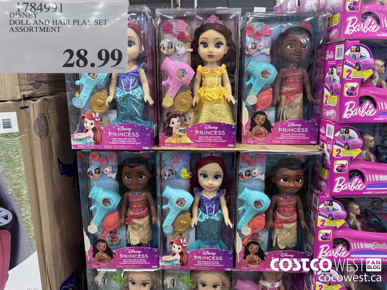 1784991 DISNEY DOLL AND HAIR PLAY SET ASSORTMENT $28.99