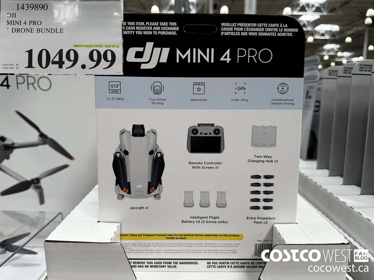 1439890 DJI MINI 4 PRO DRONE BUNDLE (EXPIRES ON 2025-07-21) $1049.99