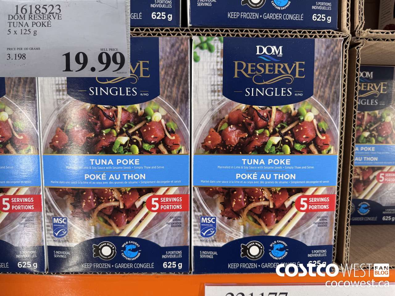 1618523 DOM RESERVE TUNA POKE 5 X 125 G $19.99