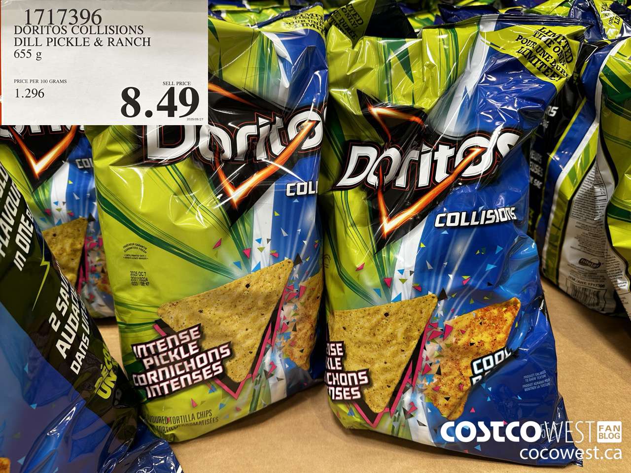 1717396 DORITOS COLLISIONS DILL PICKLE & RANCH 655G $8.49