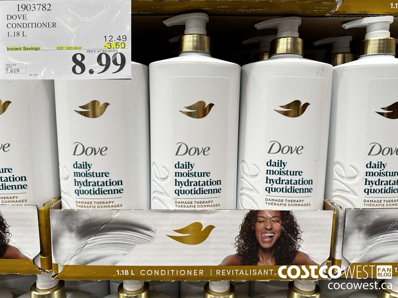 1903782 DOVE CONDITIONER 1.18L ($3.50 INSTANT SAVINGS EXPIRES ON 2025-08-03) $8.99