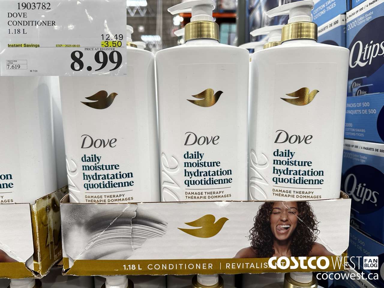 1903782 DOVE CONDITIONER 1.18L ($3.50 INSTANT SAVINGS EXPIRES ON 2025-08-03) $8.99