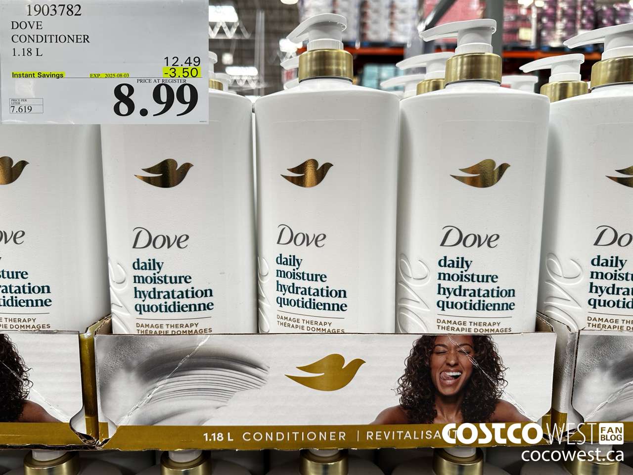 1903782 DOVE CONDITIONER 1.18L ($3.50 INSTANT SAVINGS EXPIRES ON 2025-08-03) $8.99