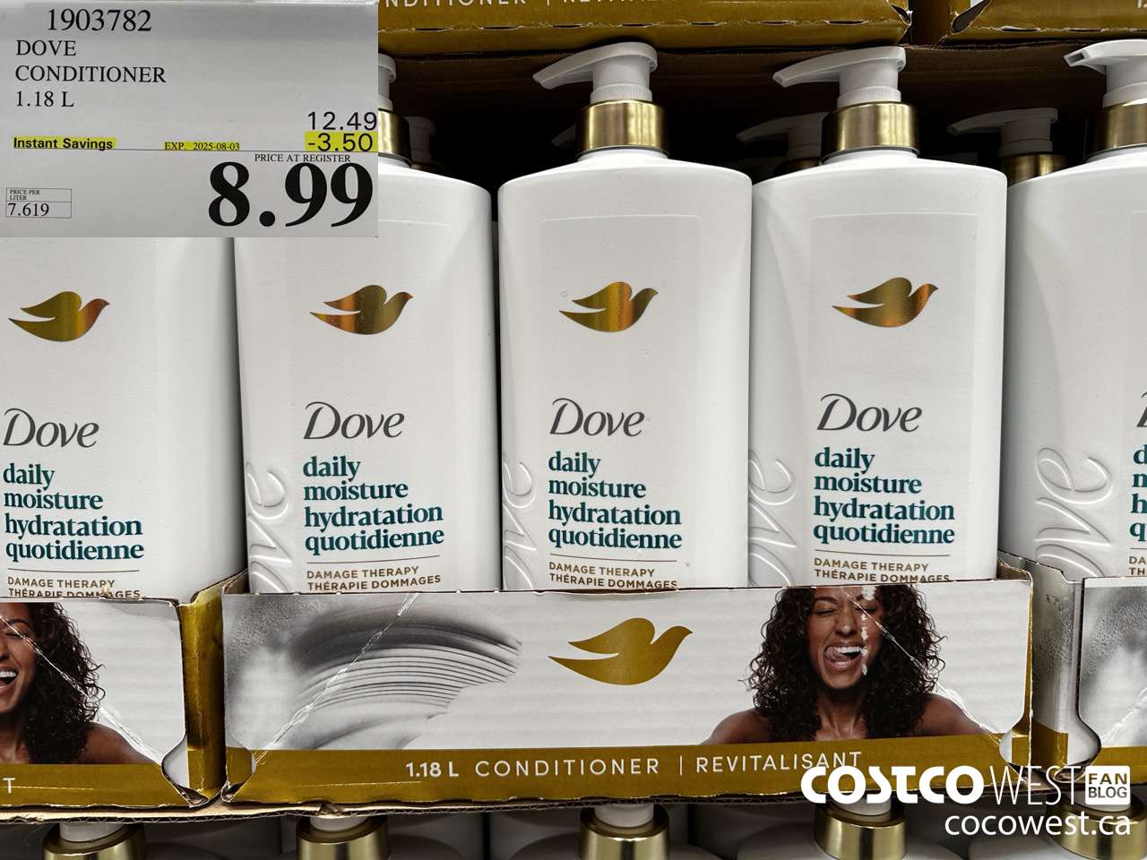 1903782 DOVE CONDITIONER 1.18L ($3.50 INSTANT SAVINGS EXPIRES ON 2025-08-03) $8.99