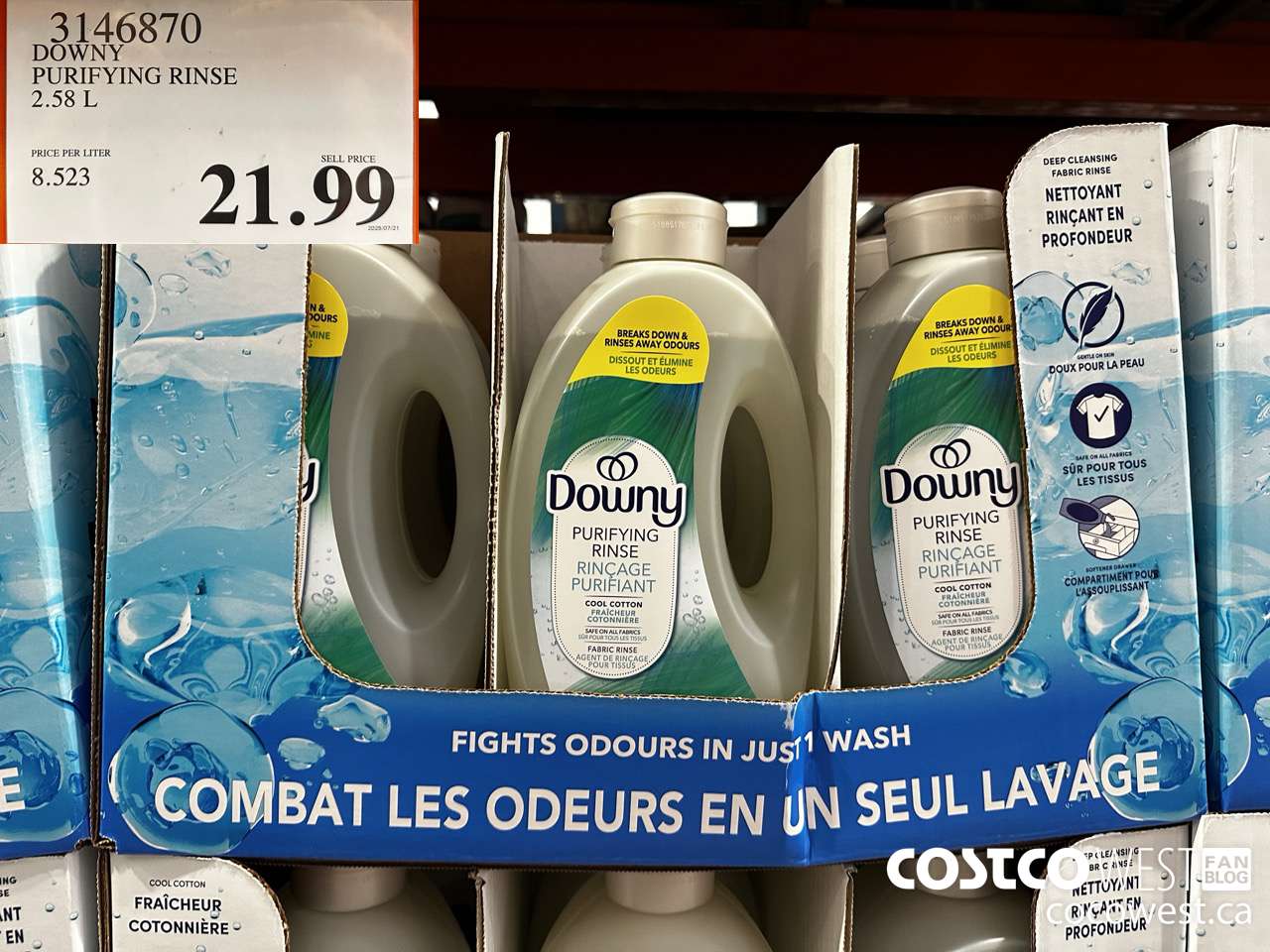 3146870 DOWNY PURIFYING RINSE 2.58L $21.99