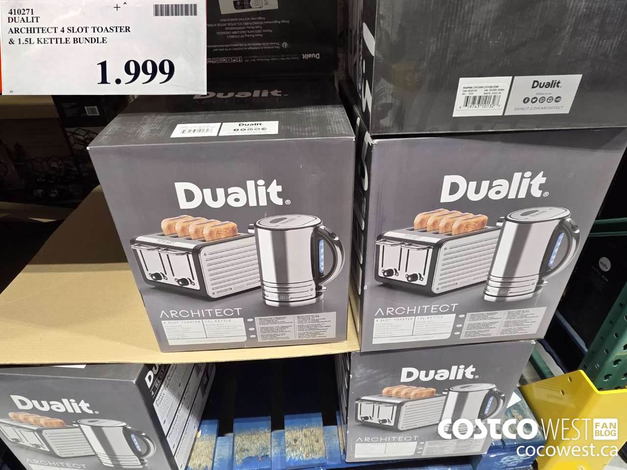 410271 DUALIT ARCHITECT 4 SLOT TOASTER & 1.5L KETTLE BUNDLE $1999.00