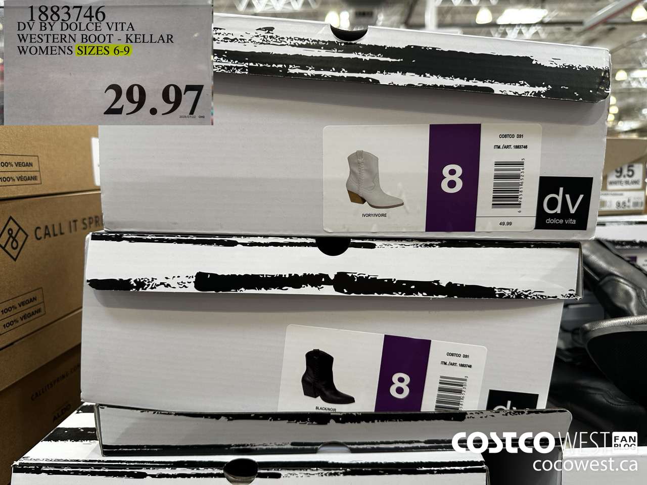 1883746 DV BY DOLCE VITA WESTERN BOOT KELLAR WOMENS SIZES 6-9 $29.97