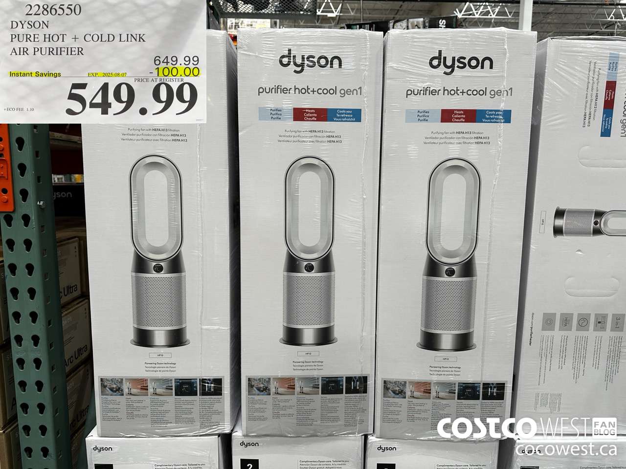 2286550 DYSON PURE HOT + COLD LINK AIR PURIFIER ($100.00 INSTANT SAVINGS EXPIRES ON 2025-08-07) $549.99