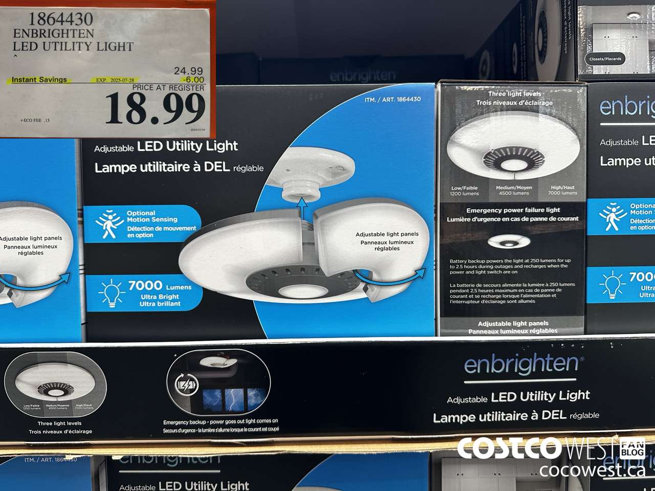 1864430 ENBRIGHTEN LED UTILITY LIGHT ($6.00 INSTANT SAVINGS EXPIRES ON 2025-07-28) $18.99