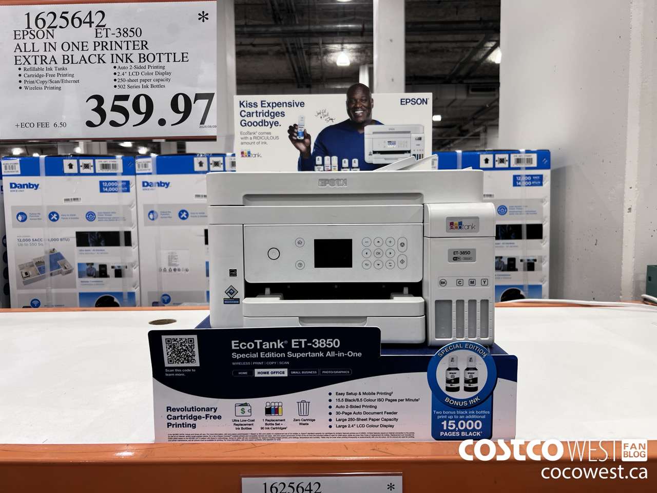 1625642 EPSON ET-3850 ALL IN ONE PRINTER EXTRA BLACK INK BOTTLE $359.97