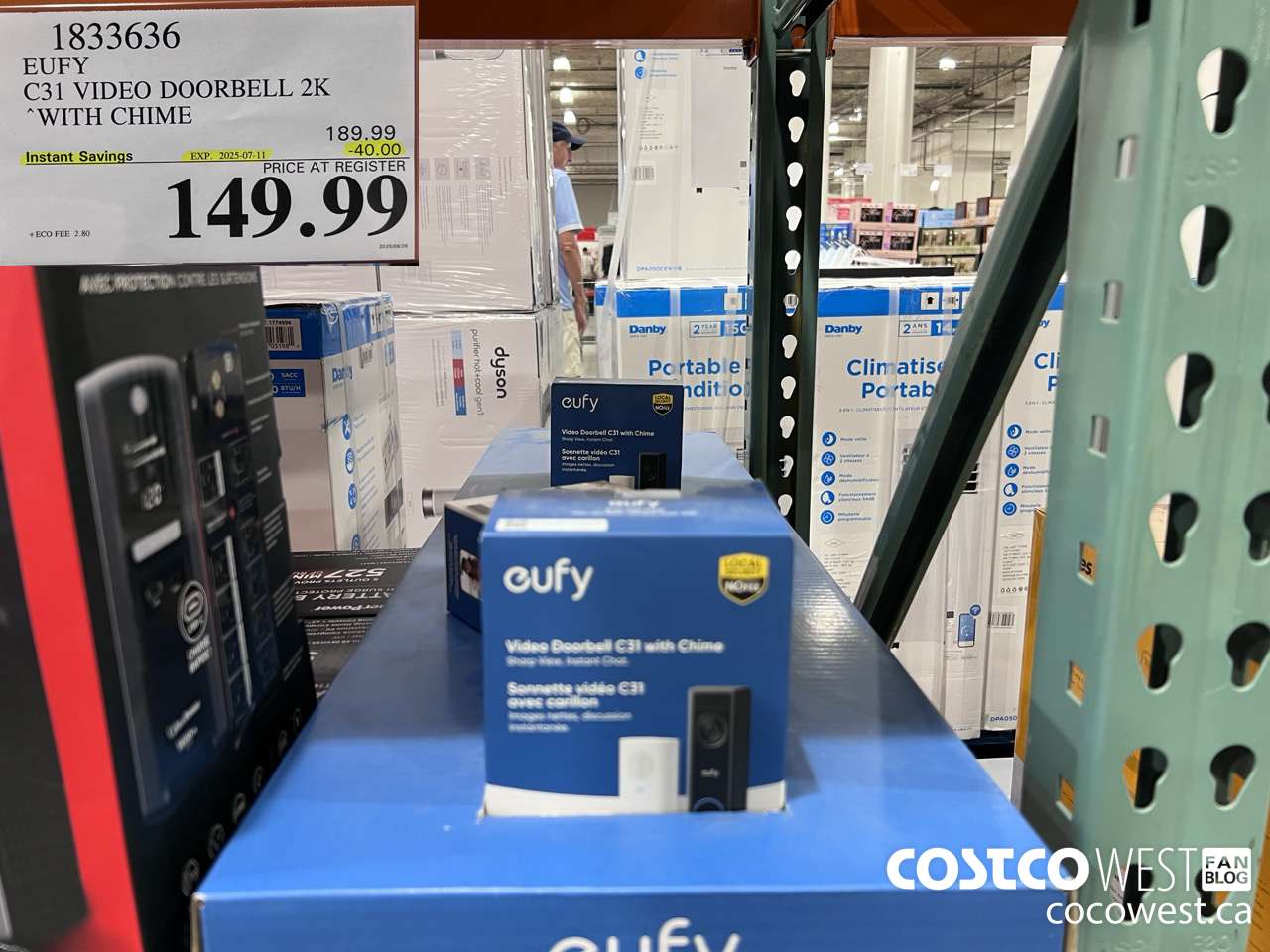 1833636 EUFY C31 VIDEO DOORBELL 2K WITH CHIME ($40.00 INSTANT SAVINGS EXPIRES ON 2025-07-11) $149.99
