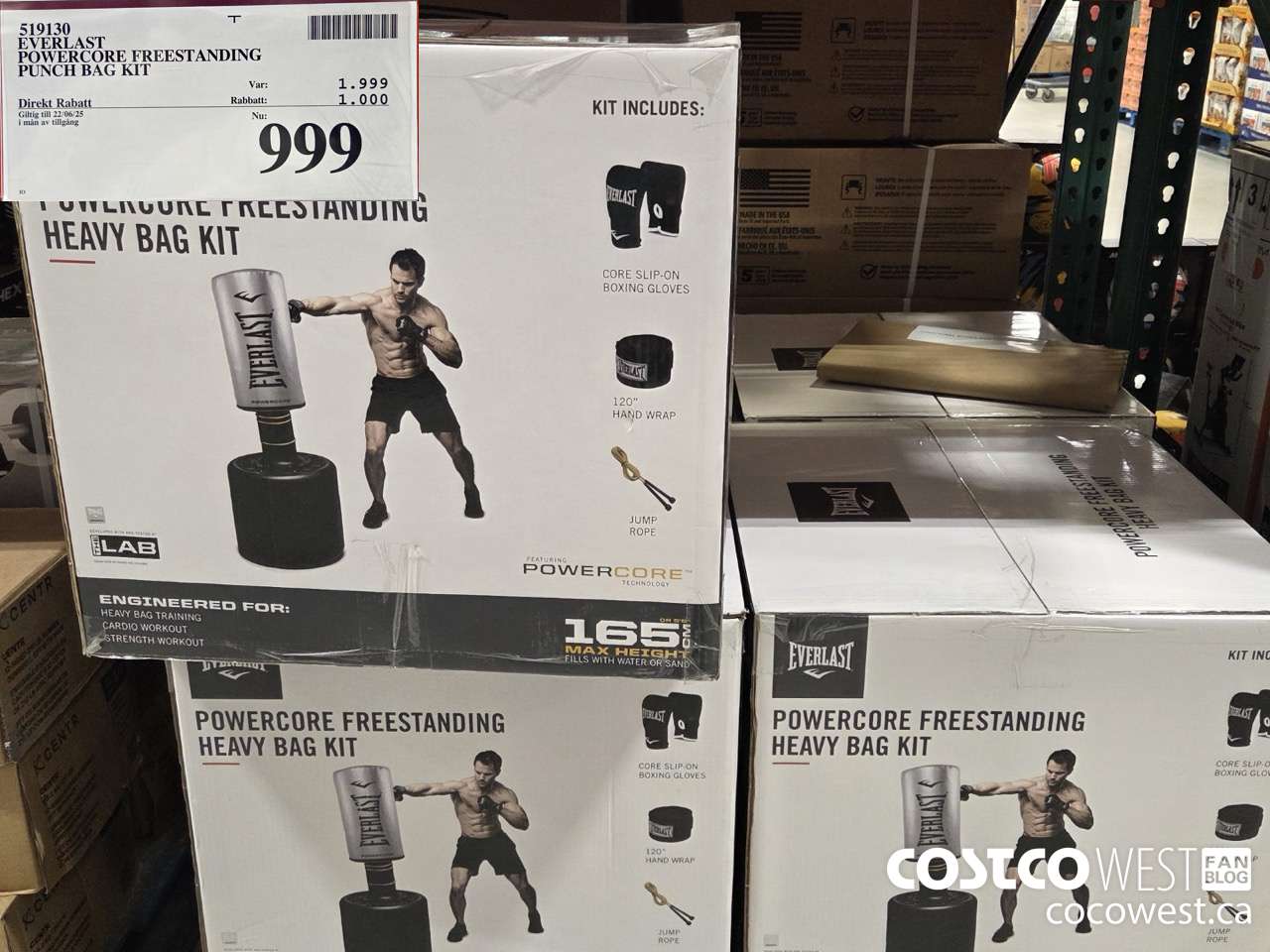 519130 EVERLAST POWERCORE FREESTANDING PUNCH BAG KIT ($1000.00 INSTANT SAVINGS EXPIRES ON 2025-06-22) $999.00