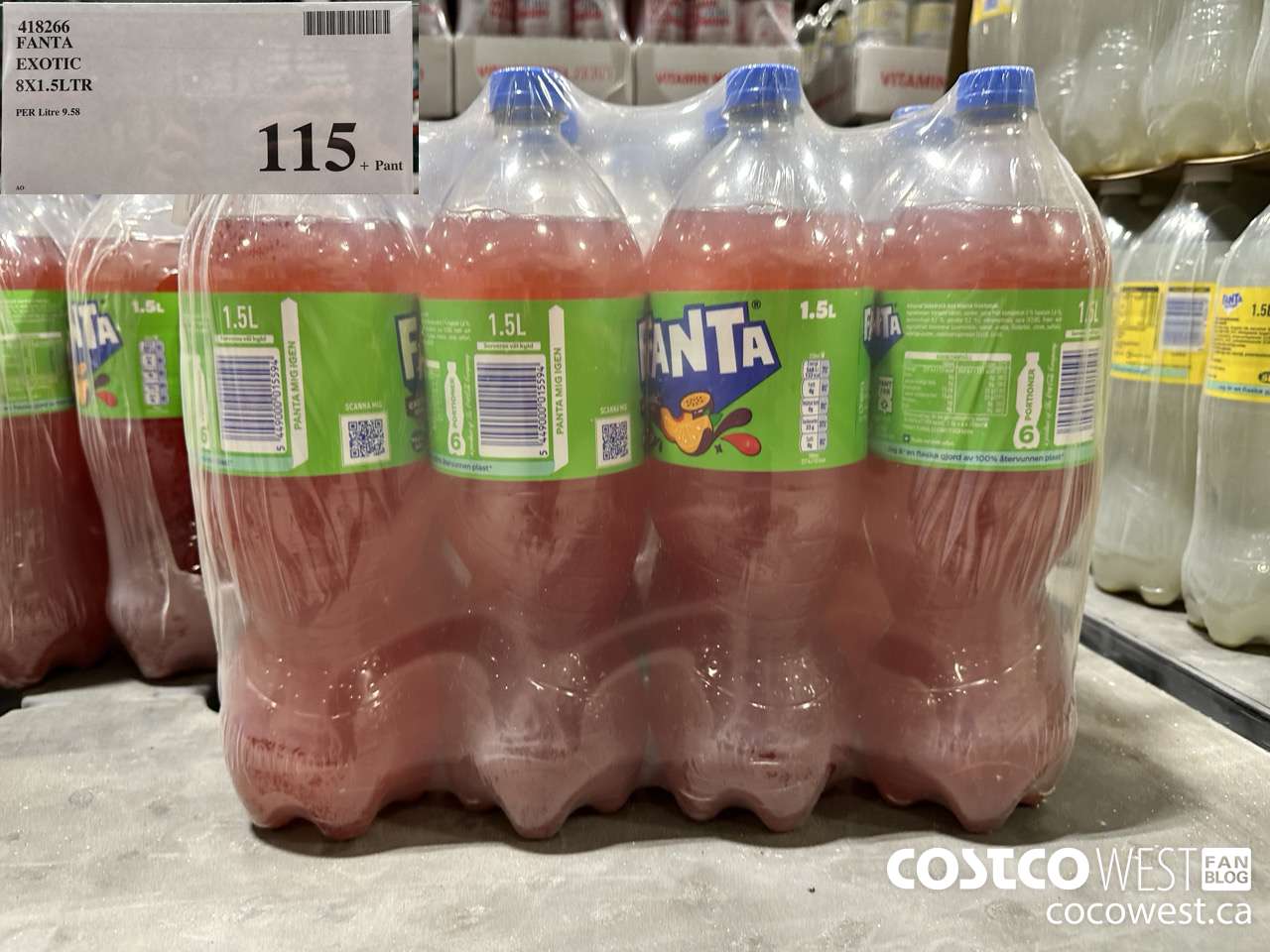 418266 FANTA EXOTIC 8 X 1.5LTR $115.00