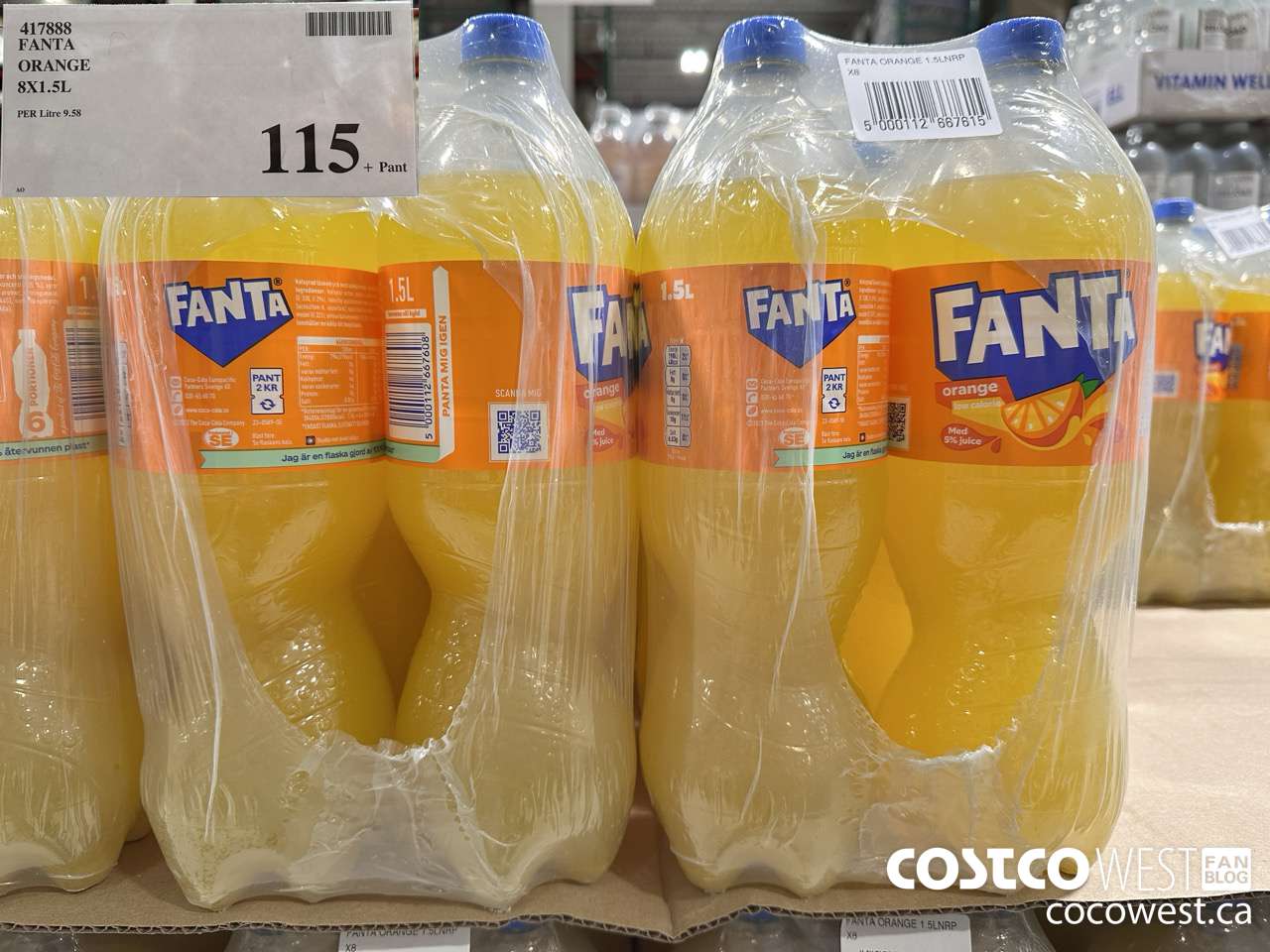 417888 FANTA ORANGE 8 X 1.5L $115.00