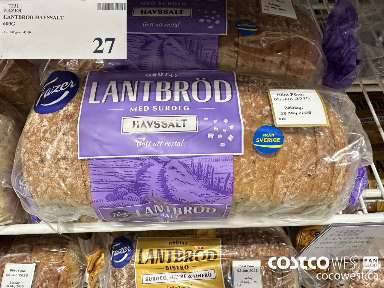 7231 FAZER LANTBROD HAVSSALT 600G $27.00