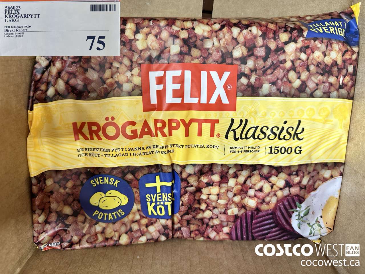 566023 FELIX KROGARPYTT 1.5KG $75.00