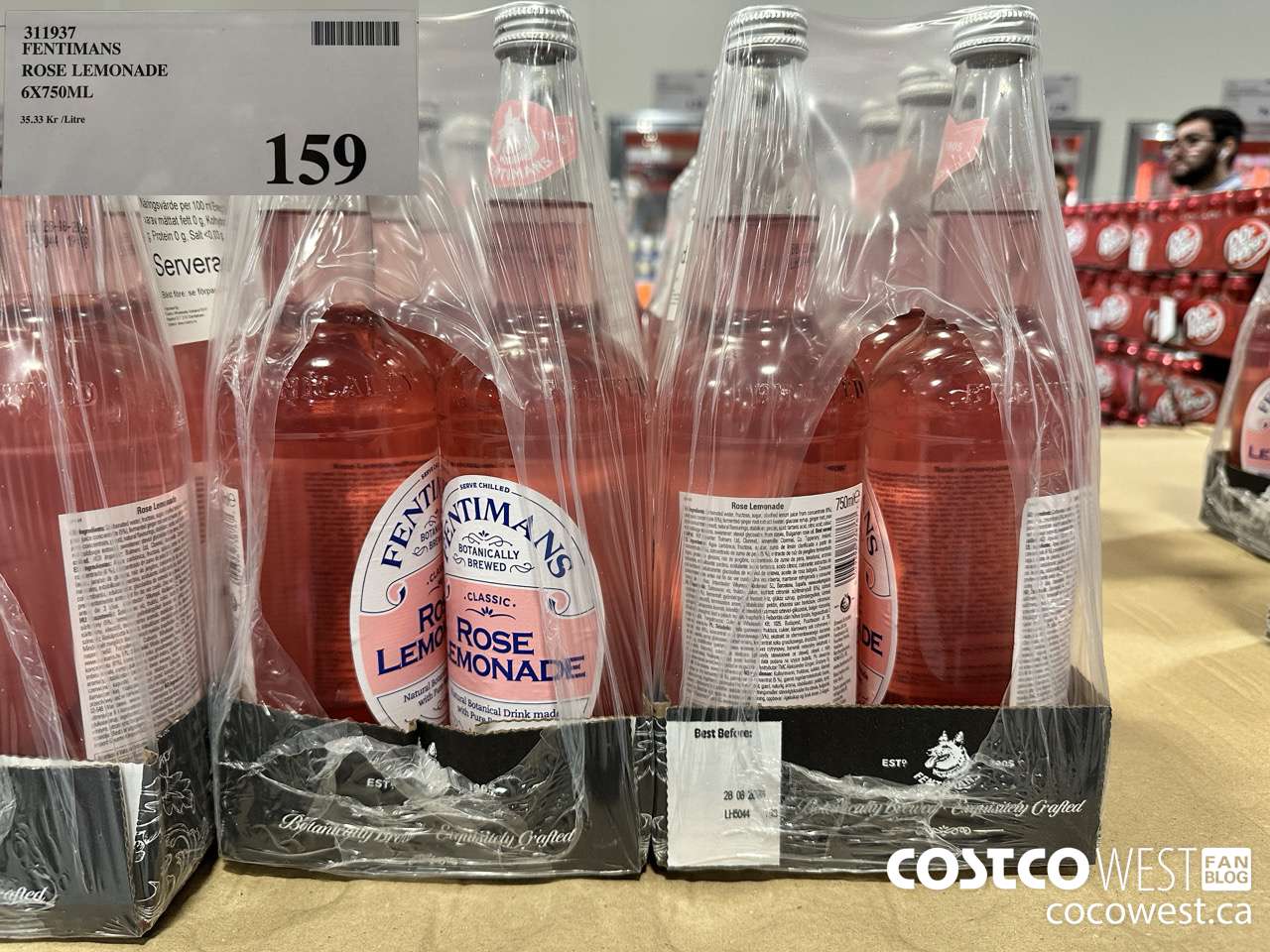 311937 FENTIMANS ROSE LEMONADE 6 X 750ML $159.00