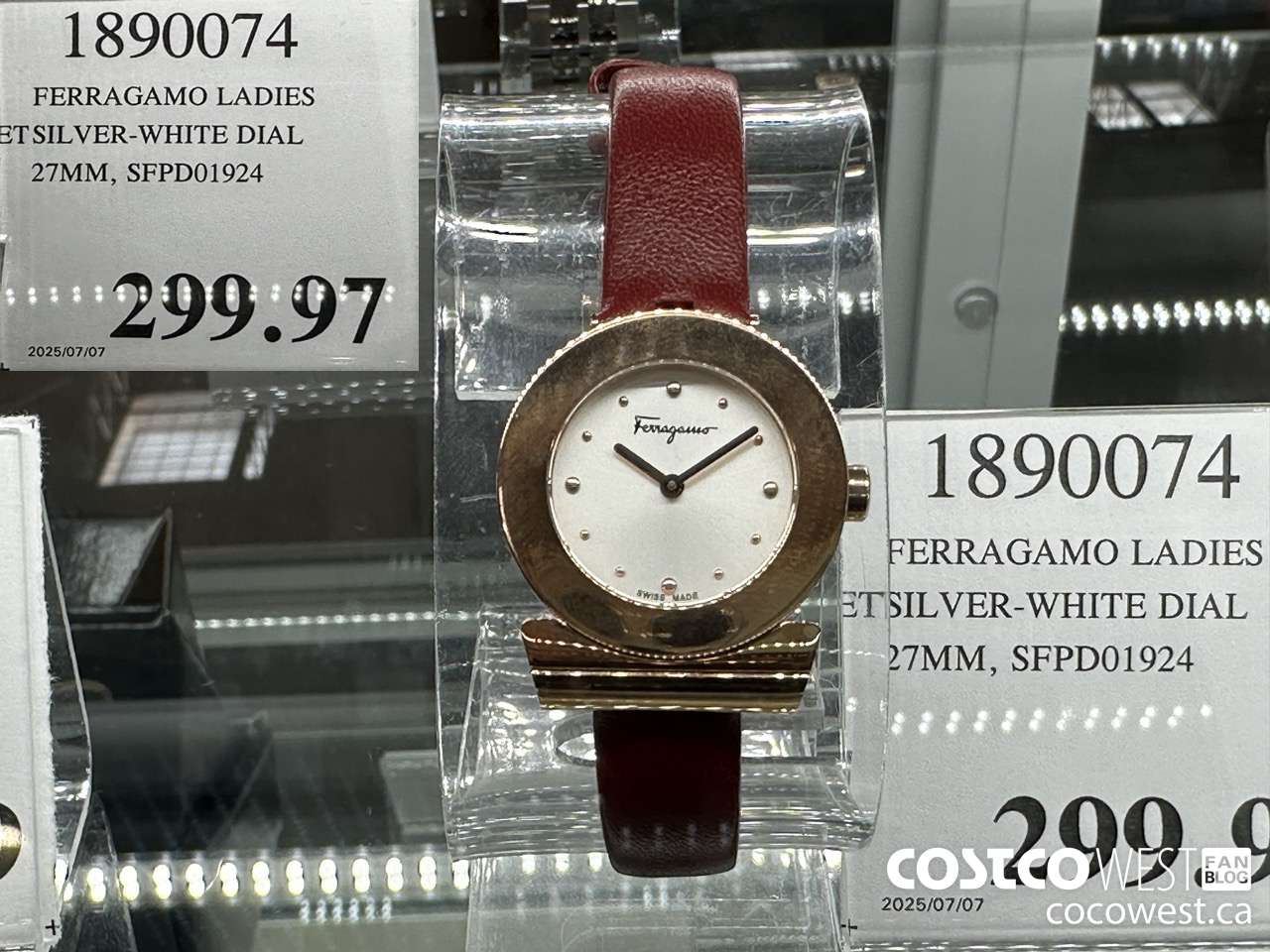 1890074 FERRAGAMO LADIES ET SILVER-WHITE DIAL 27MM SFPD01924 $299.97