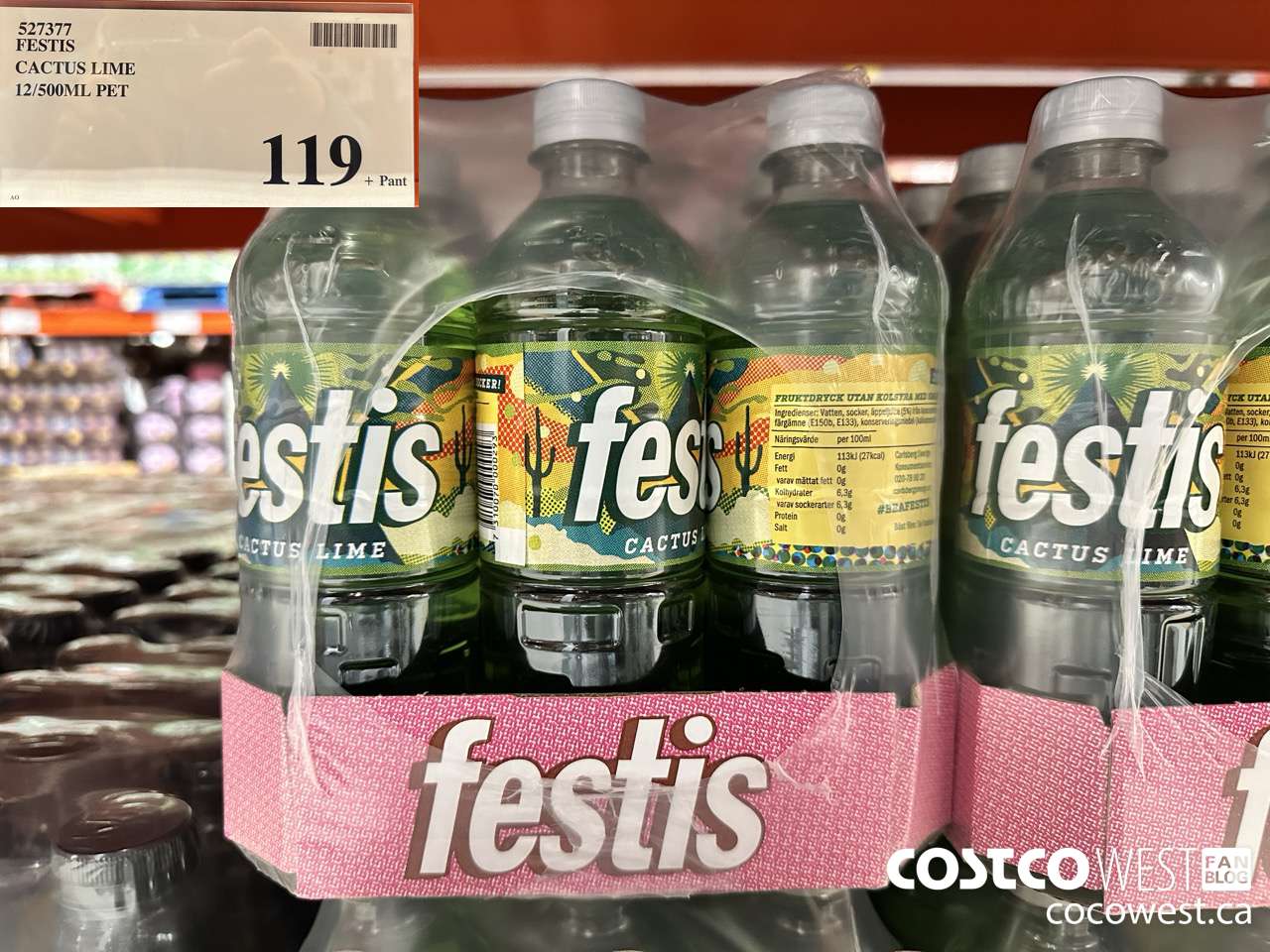 527377 FESTIS CACTUS LIME 12/500ML PET $119.00