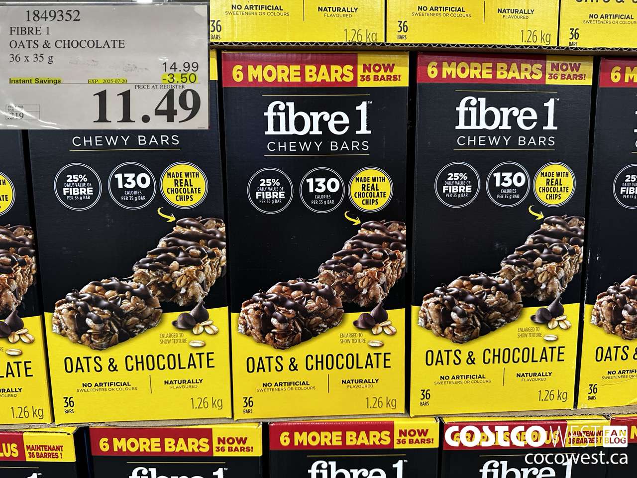 1849352 FIBRE 1 OATS & CHOCOLATE 36 X 35G ($3.50 INSTANT SAVINGS EXPIRES ON 2025-07-20) $11.49