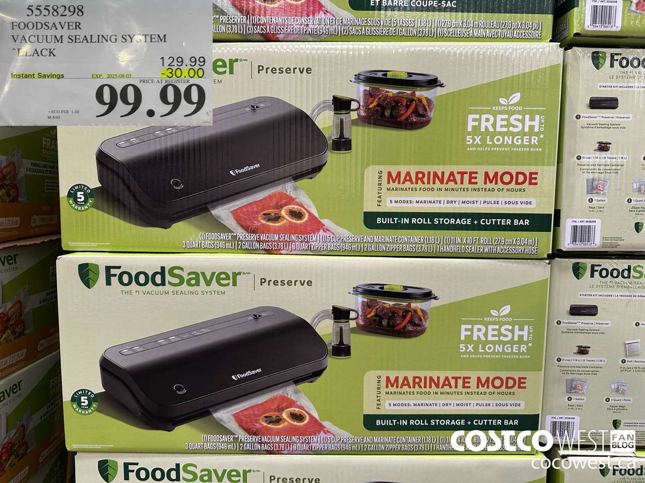 5558298 FOODSAVER VACUUM SEALING SYSTEM BLACK ($30.00 INSTANT SAVINGS EXPIRES ON 2025-08-03) $99.99