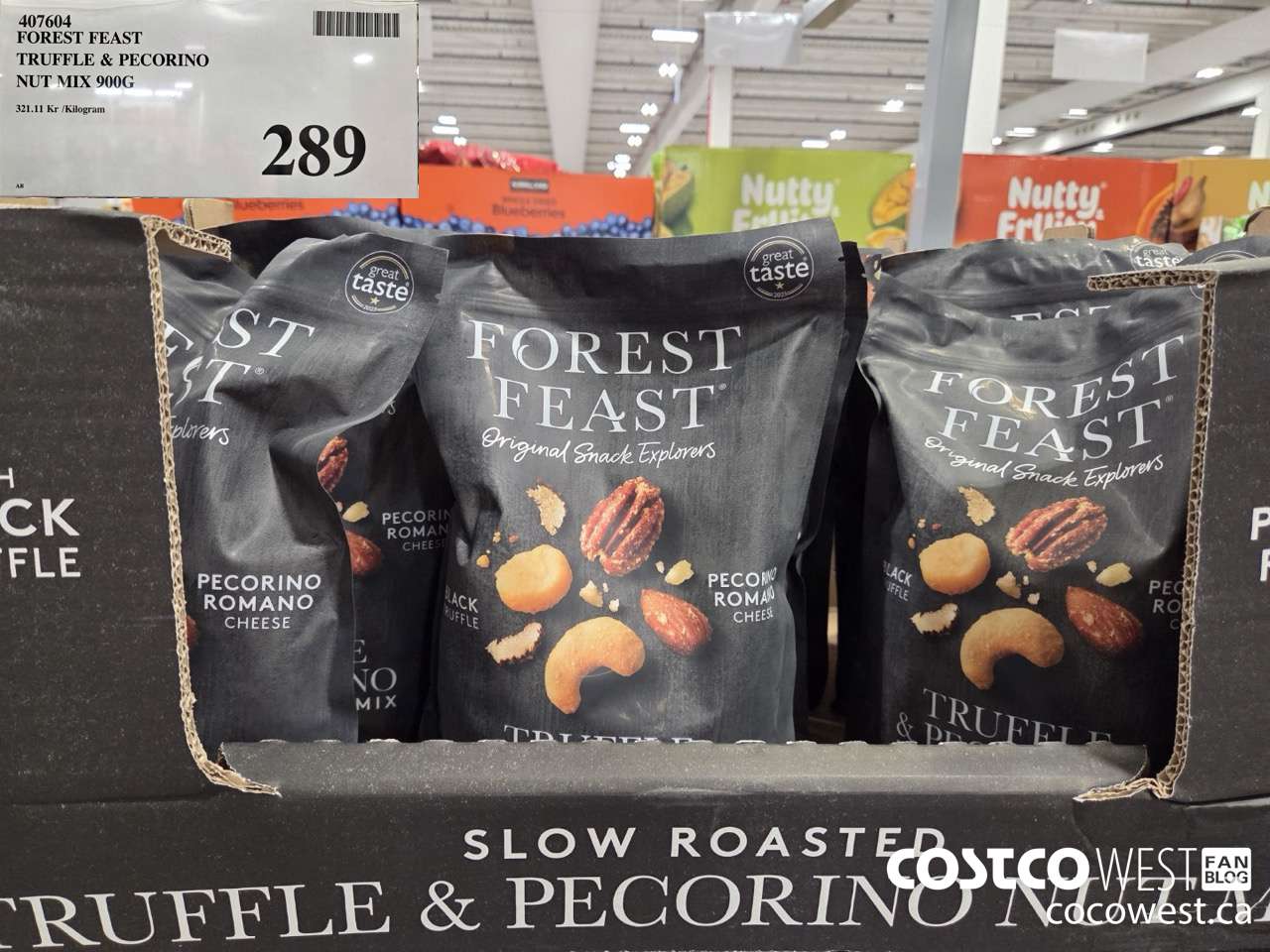 407604 FOREST FEAST TRUFFLE & PECORINO NUT MIX 900G $289.00