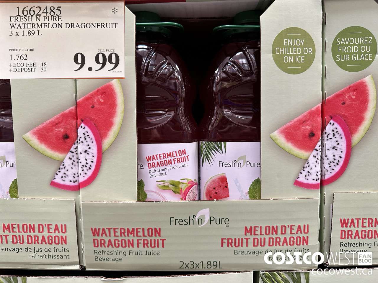 1662485 FRESH N PURE WATERMELON DRAGONFRUIT 3 X 1.89 L $9.99