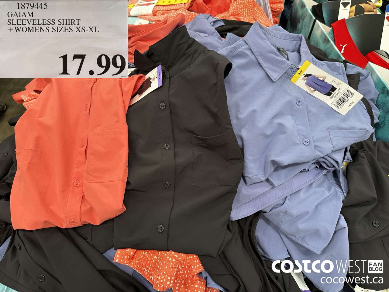 1879445 GAIAM SLEEVELESS SHIRT WOMENS SIZES XS-XL $17.99