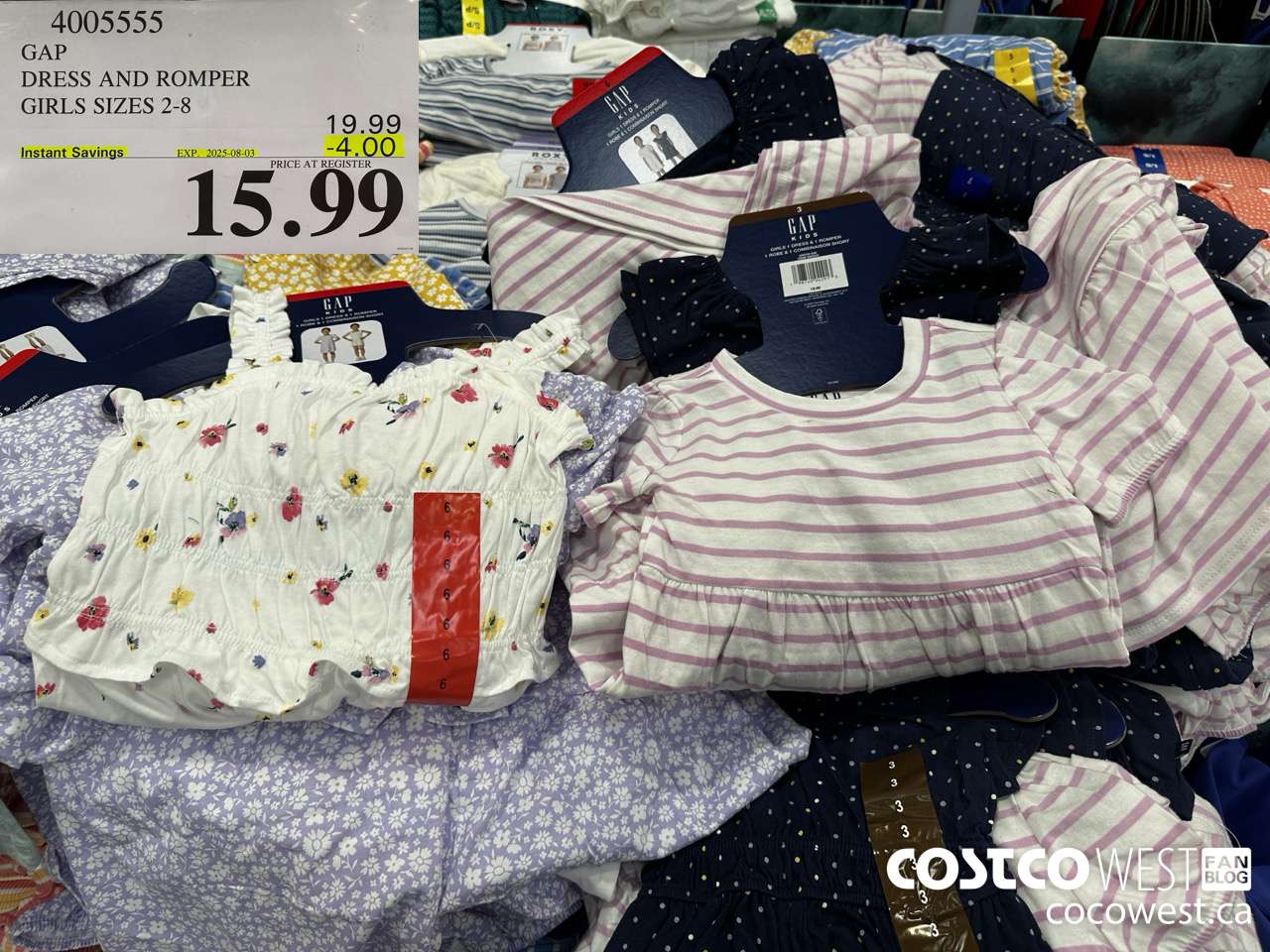 4005555 GAP DRESS AND ROMPER GIRLS SIZES 2-8 ($4.00 INSTANT SAVINGS EXPIRES ON 2025-08-03) $15.99