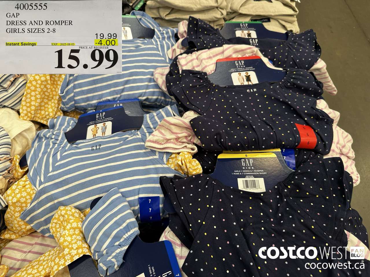 4005555 GAP DRESS AND ROMPER GIRLS SIZES 2-8 ($4.00 INSTANT SAVINGS EXPIRES ON 2025-08-03) $15.99