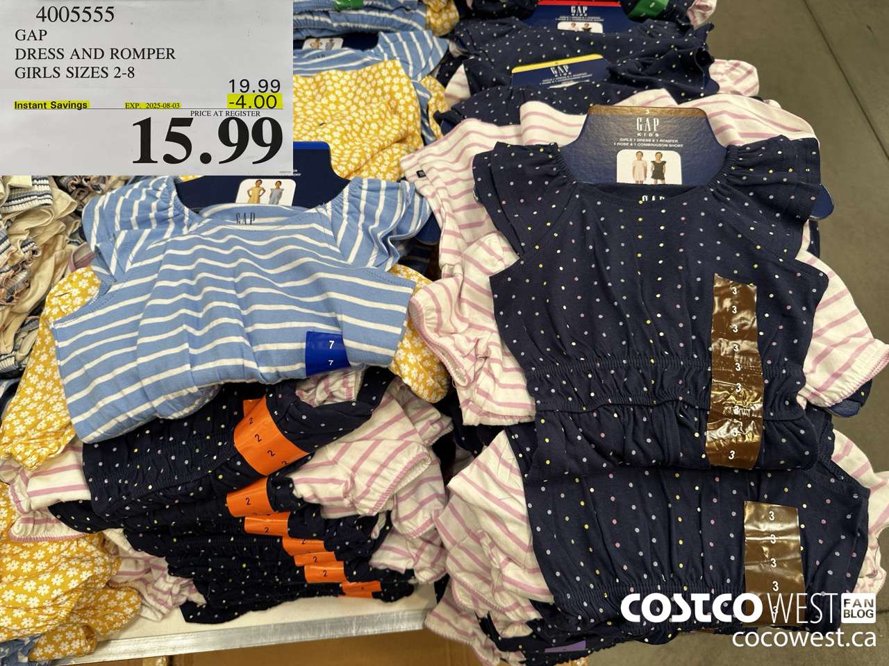 4005555 GAP DRESS AND ROMPER GIRLS SIZES 2-8 ($4.00 INSTANT SAVINGS EXPIRES ON 2025-08-03) $15.99