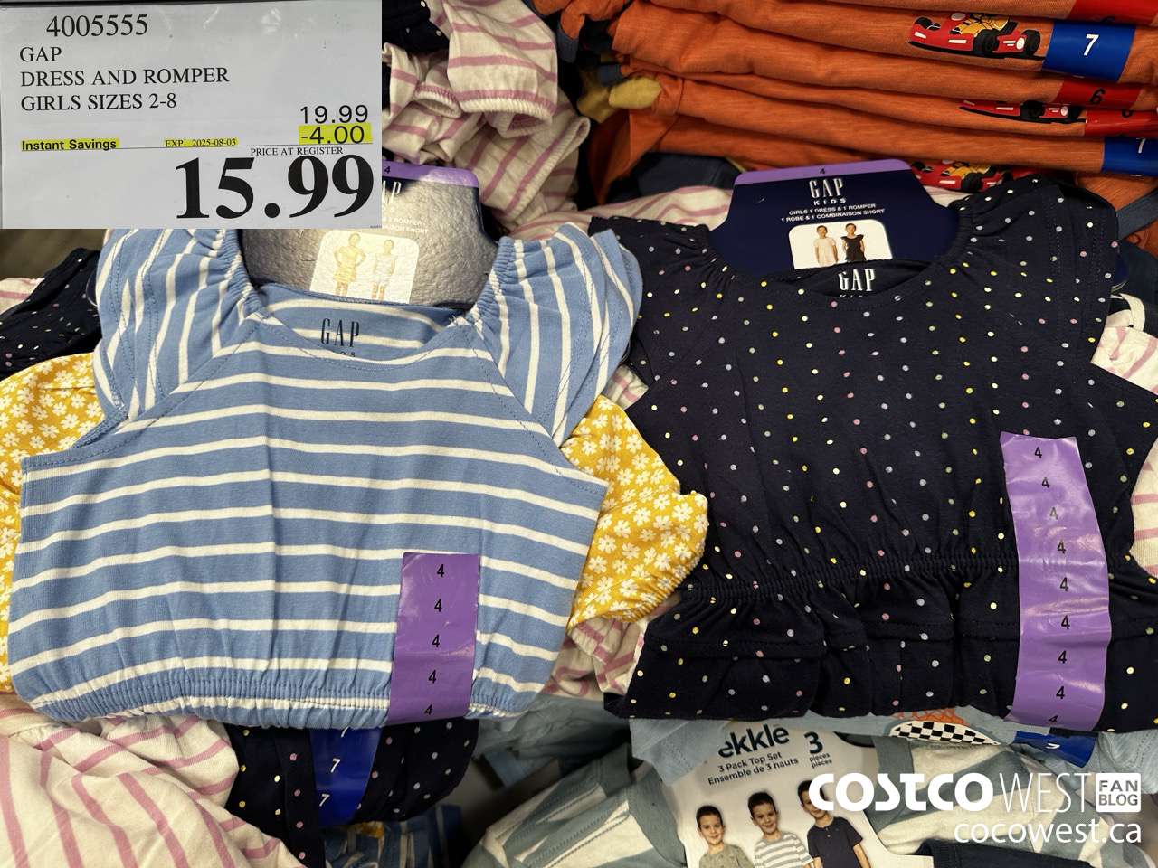 4005555 GAP DRESS AND ROMPER GIRLS SIZES 2-8 ($4.00 INSTANT SAVINGS EXPIRES ON 2025-08-03) $15.99