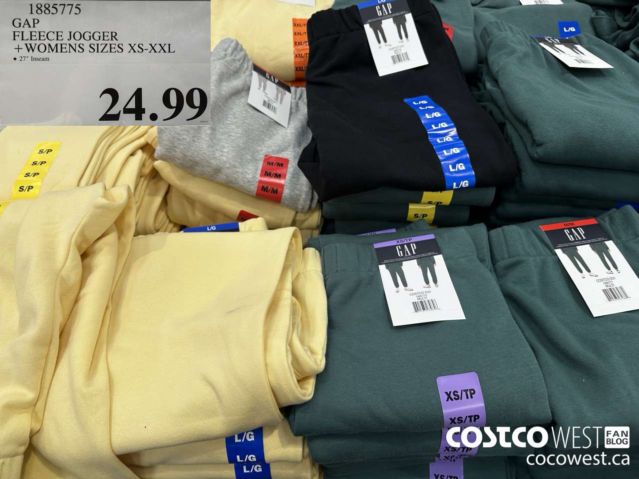 1885775 GAP FLEECE JOGGER WOMENS SIZES XS-XXL  $24.99