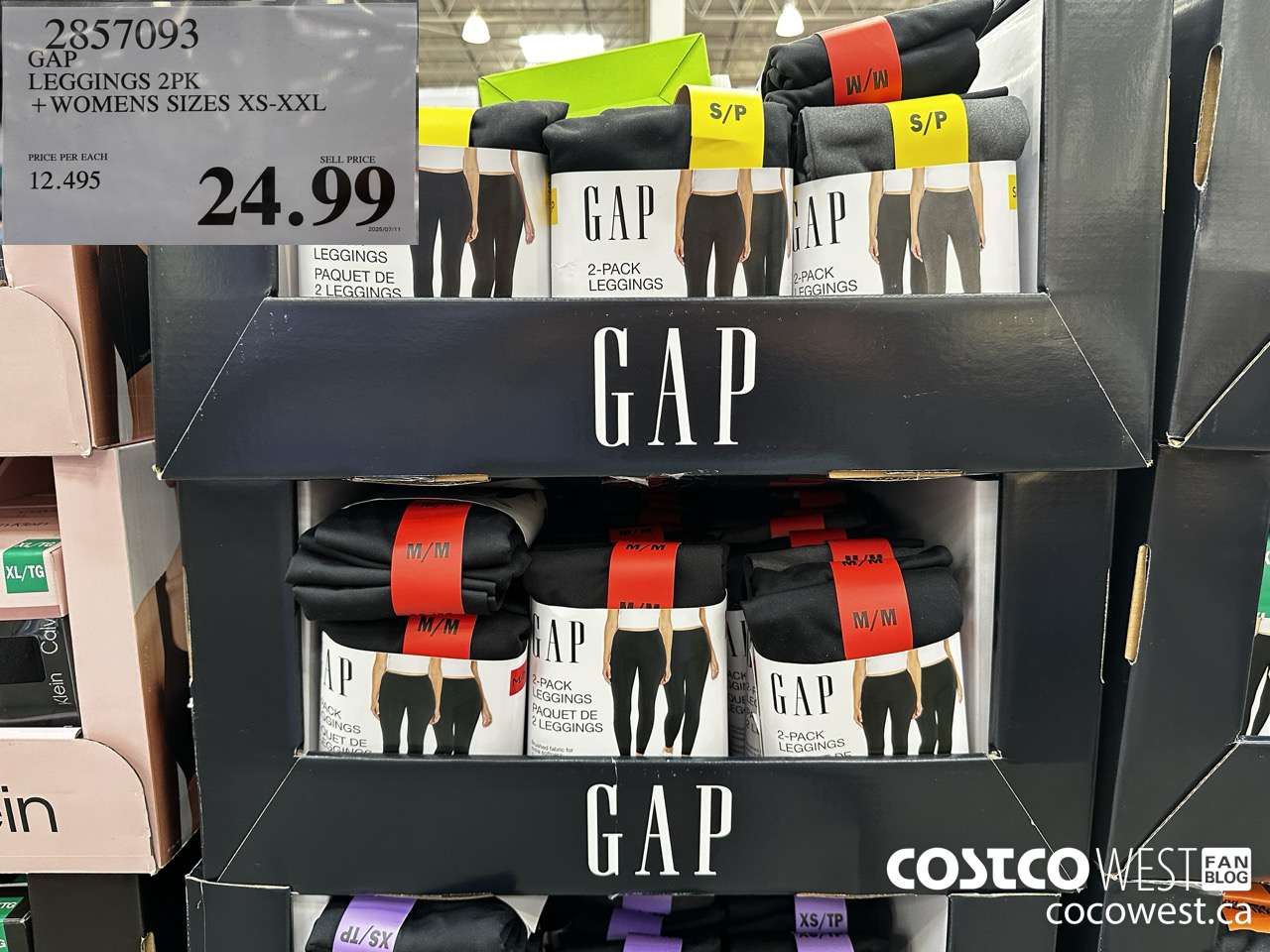 2857093 GAP LEGGINGS 2PK WOMENS SIZES XS-XXL $24.99